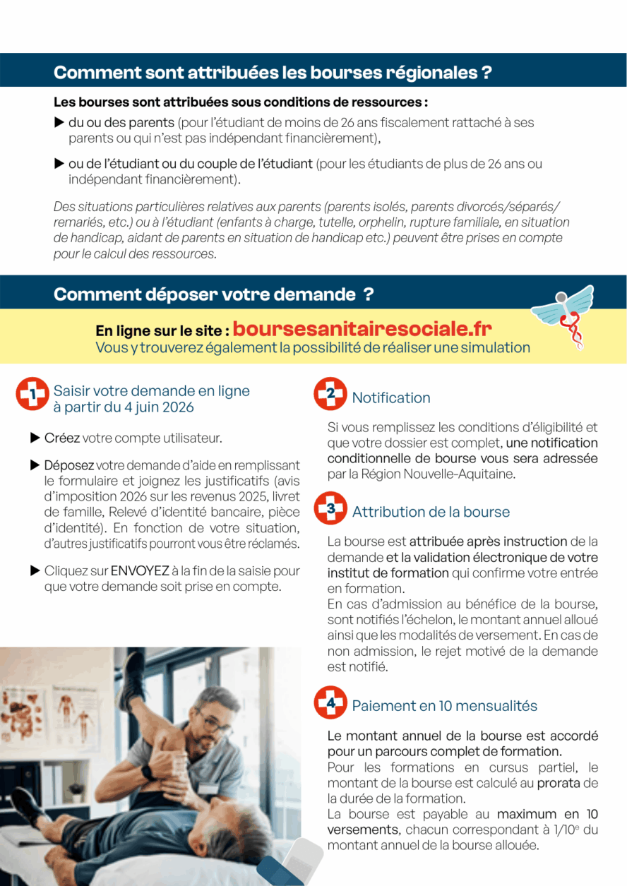 Bourses Régionales 2026 : Ouverture de la campagne de demande pour les formations sanitaires et sociales - 2026_SEPT_PLAQUETTE_Version_numérique-3