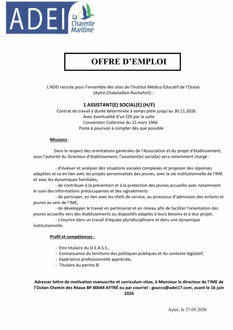 Assistant(e) social(e) H/F