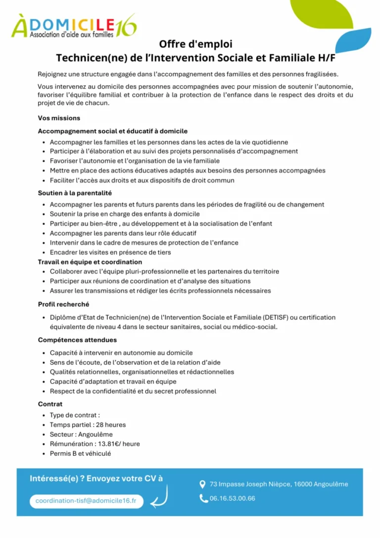 Technicien de l&rsquo;Intervention Sociale et Familiale