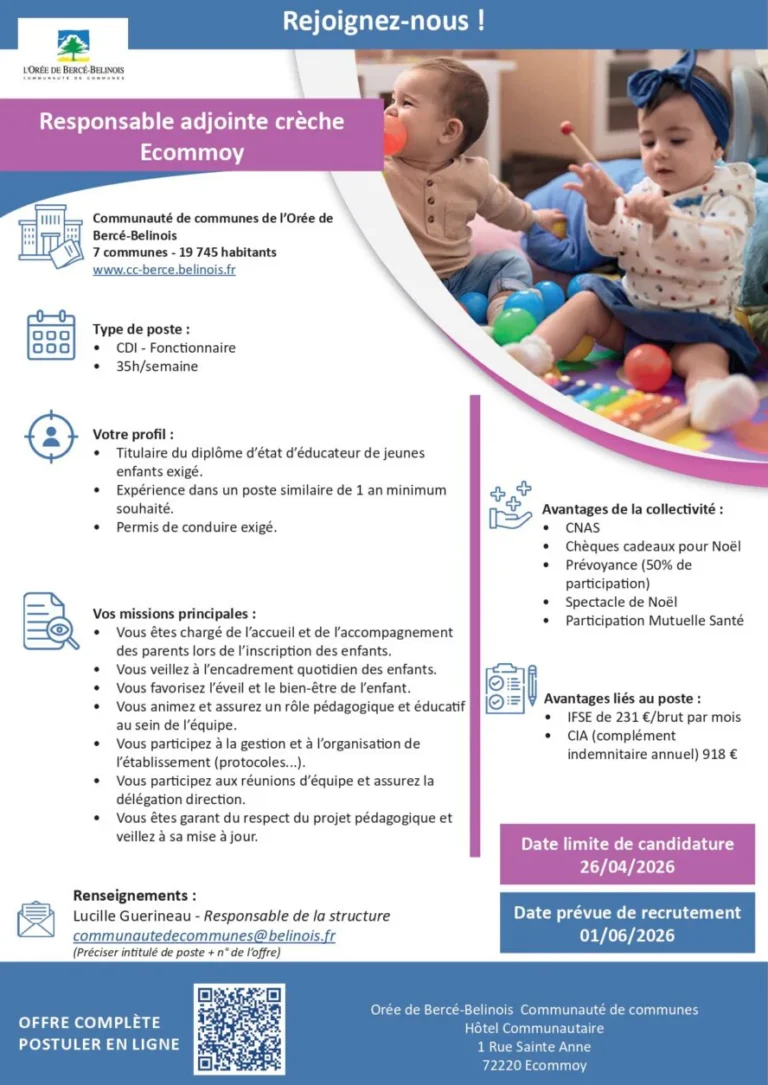Responsable adjointe crèche