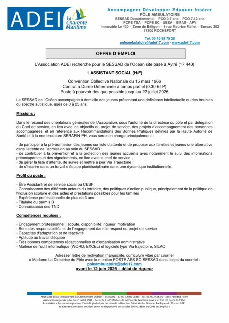 Assistant Social H/F