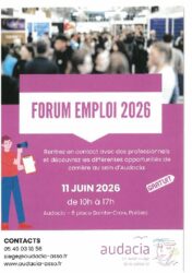Forum de l’emploi 2026 - forum de l’emploi AUDACIA 11 juin 2026